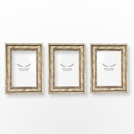 Aberto Design Set de 3 marcos de fotos Marrón 15 x 21 cm